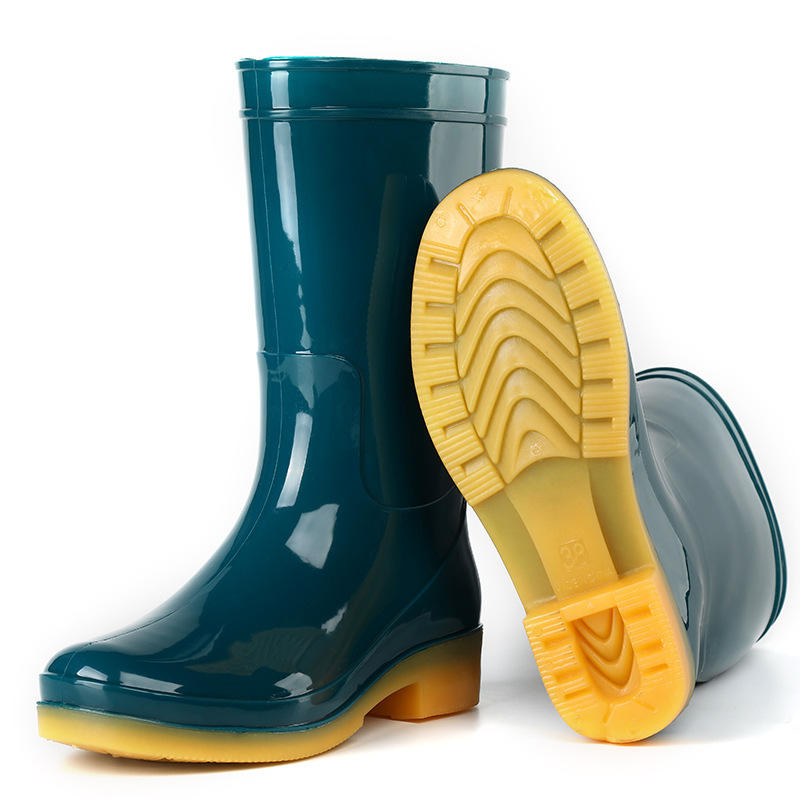 Botas de pluja amb punta rodona de PVC per a dones